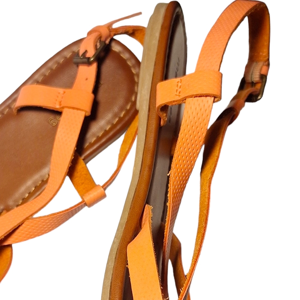 MAURICES strappy sandals EUC women's size 8 Orange and brown - Picture 6 of 8